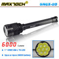 Maxtoch SN6X-20 7 * Cree 26650 Batterielicht Fackel wiederaufladbare Taschenlampe 220v